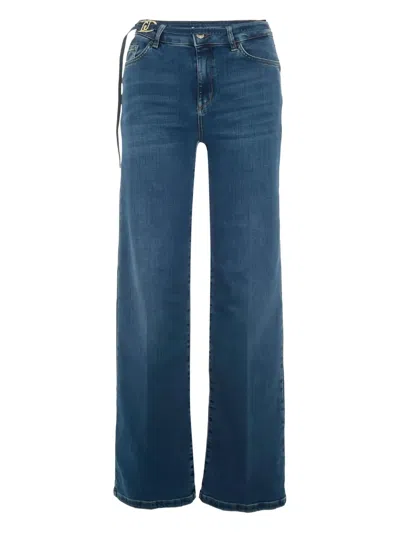 LIU •JO BELT-DETAIL JEANS