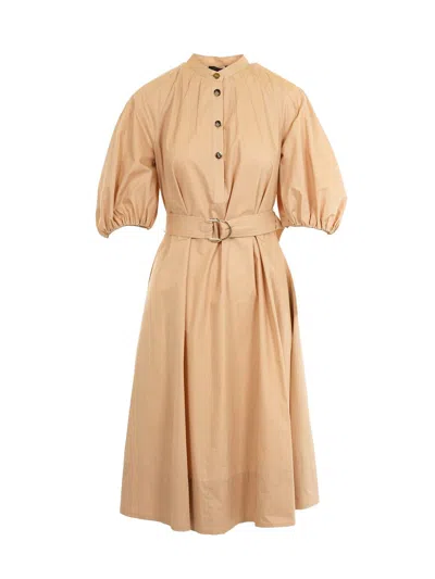 Liu •jo Belt Dress In Brown