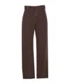 Liu •jo High Waist Loose Fit Straight Leg Trousers In Brown