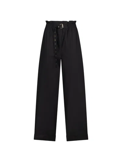 Liu •jo Belt Trousers In Black