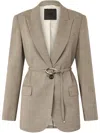 Liu •jo Belted Blazer In Neutrals