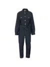 Liu •jo Belted Button-front Jumpsuit In Blue
