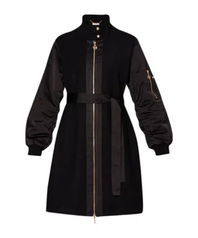 Liu •jo Belted Coat In Black