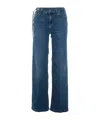Liu •jo Liu Jo Wide-leg Jeans With Belt Detail And Gold-tone Hardware In Blue