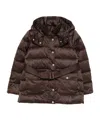 Liu •jo Belted Down Jacket In Brown