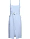 Liu •jo Liu Jo Sleeveless Belted Midi Dress In Blau
