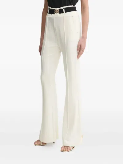 Liu •jo Belted Flared Pants In Brown