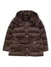 Liu •jo Belted Down Jacket In Brown