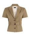 Liu •jo Liu Jo Tailored Green Jacket With Belted Waist
