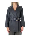 Liu •jo Belted Jacket In Blue