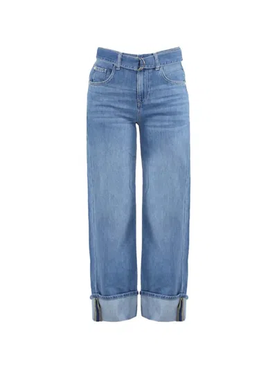 Liu •jo Belted Jeans In Blue