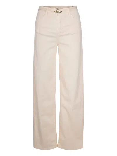 Liu •jo Belted Jeans In Neutral