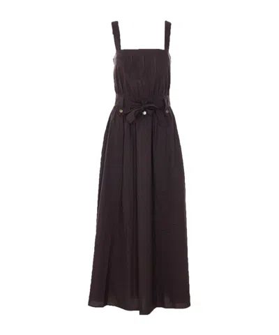 Liu •jo Liu Jo Belted Maxi Dress In Brown