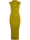 Liu •jo Belted Midi Dress In Green