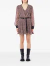 Liu •jo Belted Mini Dress In Brown