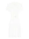 Liu •jo Belted Shirt Midi Dress In White