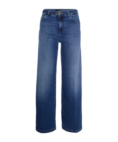 Liu •jo Liu Jo Belted Straight-leg Jeans In Blue