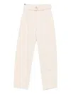 Liu •jo Belted Straight-leg Jeans In Neutral