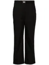 Liu •jo Belted Straight-leg Trousers In Black
