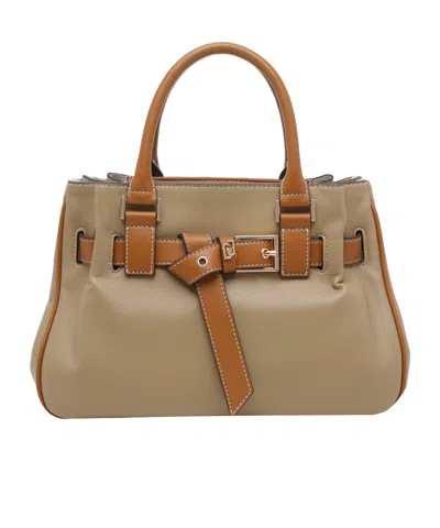 Liu •jo Liu Jo Belted Top Handle Tote Bag In Brown