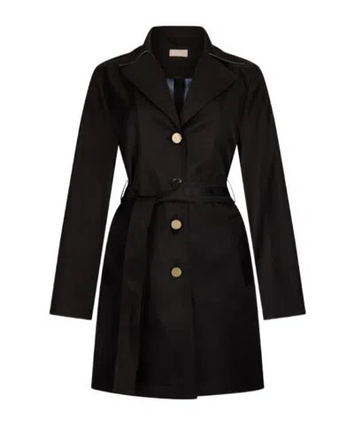 Liu •jo Belted Trench Coat In Black