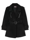 Liu •jo Belted Trench Coat In Black