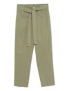 Liu •jo Belted Trousers In Green