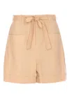 Liu •jo Belted Utility Shorts In Neutrals