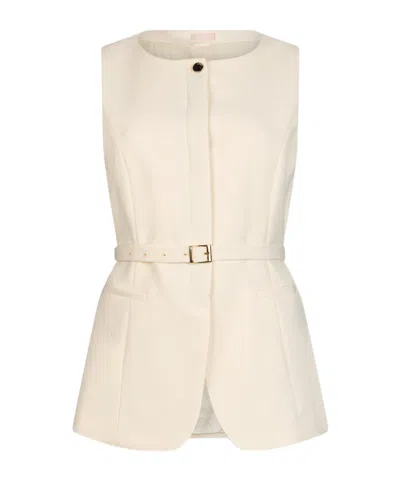Liu •jo Belted Waistcoat In White