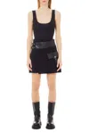 Liu •jo Belted Mini Skirt In Black
