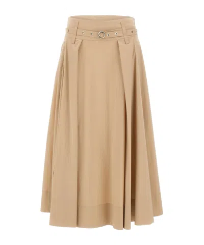 Liu •jo Belt-loop Skirt In Brown