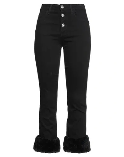 Liu •jo Better Denim Woman Jeans Black Size 28 Cotton, Elastane