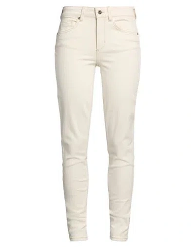 Liu •jo Better Denim Woman Jeans Off White Size 31w-30l Cotton, Elastane