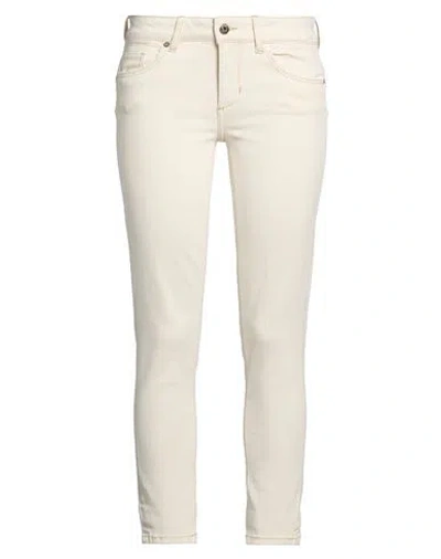 Liu •jo Better Denim Woman Jeans White Size 28w-28l Cotton, Elastane In Neutral