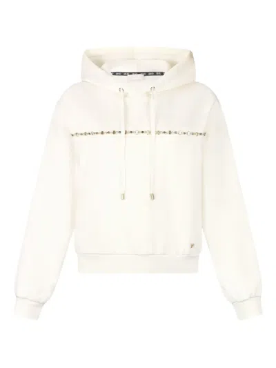 Liu •jo Liu Jo Better Hooded Sweatshirt In White
