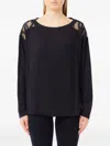 Liu •jo Better Long-sleeve T-shirt In Black