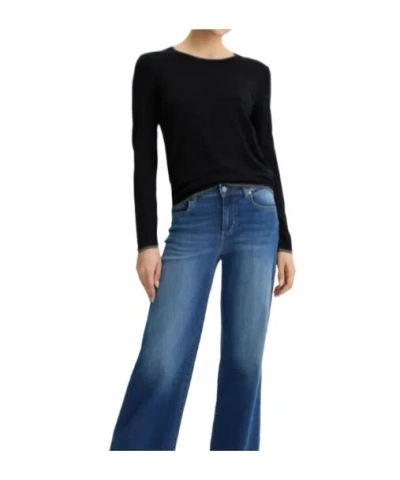 Liu •jo Liu Jo Better Long-sleeved Knitted Top In Black