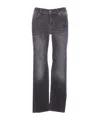 Liu •jo Faded Trousers With Belt Loops And Rivets In Black