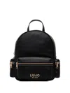 Liu •jo Versatile Backpack Featuring Multiple Pockets In Black