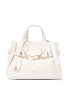 Liu •jo Logo Handbag With 2 Handles And Buckle Detail In Neutrals