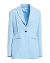 Liu •jo Better Woman Blazer Light Blue Size 10 Polyester, Elastane
