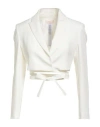 Liu •jo Better Woman Blazer White Size 10 Polyester, Elastane In White