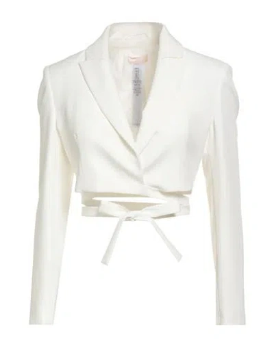 Liu •jo Better Woman Blazer White Size 10 Polyester, Elastane