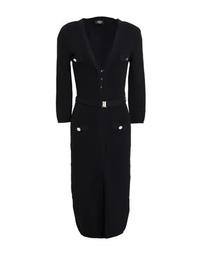 Liu •jo Better Woman Mini Dress Black Size L Viscose, Polyester