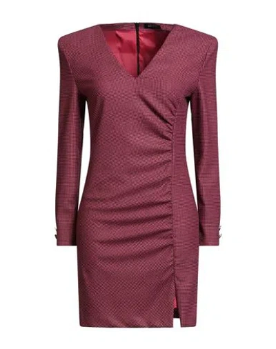 Liu •jo Better Woman Mini Dress Fuchsia Size 10 Polyester, Viscose, Wool, Polyamide, Elastane In Red