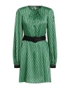 Liu •jo Better Woman Mini Dress Green Size 6 Polyester In Green