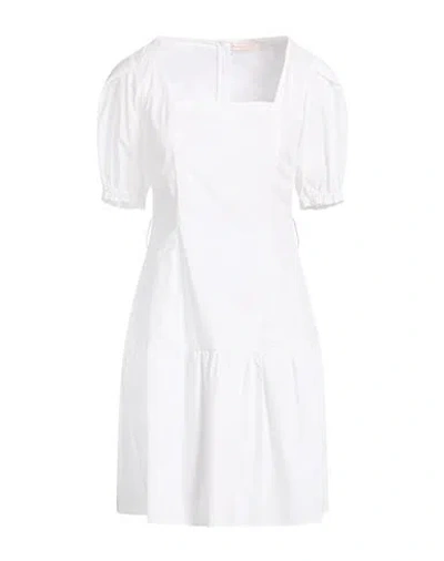 Liu •jo Better Woman Mini Dress White Size 6 Cotton