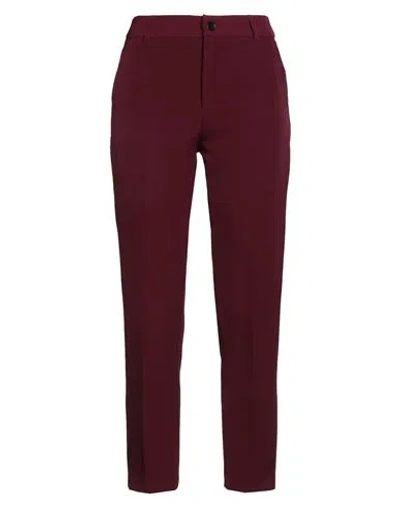 Liu •jo Better Woman Pants Burgundy Size 4 Polyester, Elastane In Red