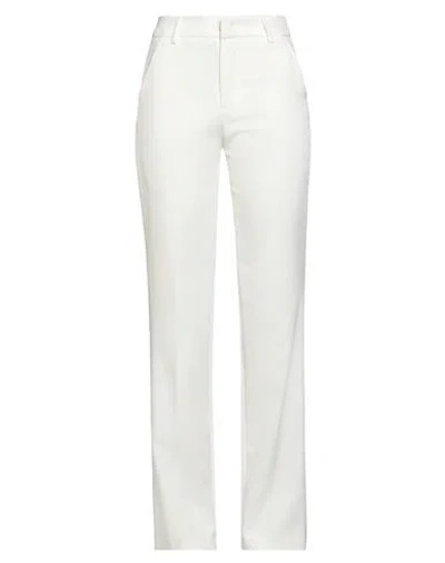 Liu •jo Better Woman Pants Ivory Size 10 Polyester, Elastane In White