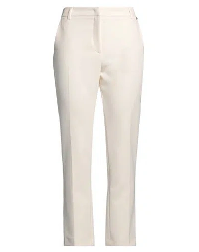 Liu •jo Better Woman Pants Ivory Size 8 Polyester, Elastane In White